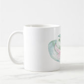 Mintgrüne Rosa Mütze Das Leben ist süß Kaffeetasse (Links)
