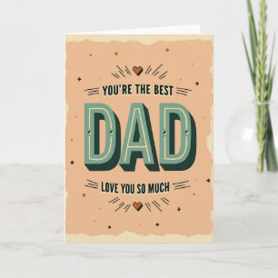 Mintgrüne Vintage-Dad-Karte im Retro-Stil Karte