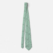 Mintgrüner Batik Boho-Stil floral Paisley-Muster Krawatte (Rückseite)