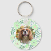 Mintgrüner Cavalier King Charles Spaniel personali Schlüsselanhänger (Rückseite)