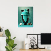 Mintgrüner Eiscreme-Wandkunst-Druck – Aest Poster (Heimbüro)