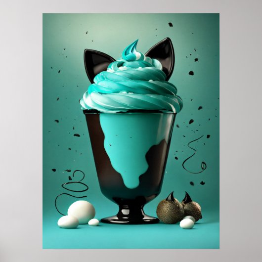 Mintgrüner Eiscreme-Wandkunst-Druck – Aest Poster (Vorne)