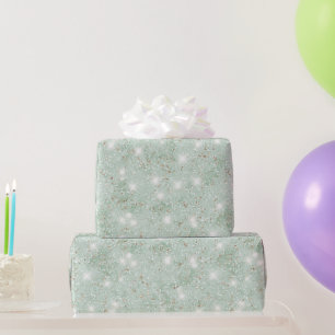 Mintgrüner falscher Glitter-Geburtstag Geschenkpapier