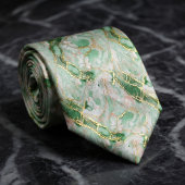 MINTGRÜNER MARMOR & GOLD KRAWATTE