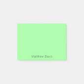 Mintgrüner Name Post-it Klebezettel (Vorderseite)