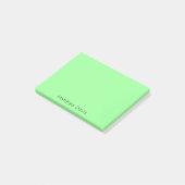 Mintgrüner Name Post-it Klebezettel (angewinkelt)