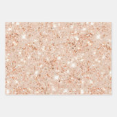 Mintgrüner Pfirsich-Faux-Glitter-Geburtstag Geschenkpapier Set (Vorderseite 3)