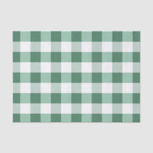 Mintgrüner Wald-Tartan-Karo-Druckmuster Seidenpapier