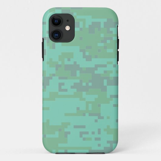 Mintgrünes digitales Tarnmuster Case-Mate iPhone Hülle (Rückseite)