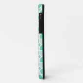 Mintleaf Moderne Quadrate Muster Grau Monogramm Case-Mate iPhone Hülle (Hinten/Links)
