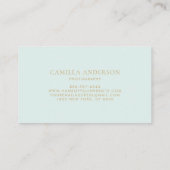 Mintmarmor mit Imitate Gold Foil Business Card Visitenkarte (Rückseite)