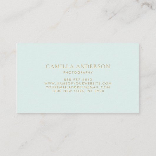 Mintmarmor mit Imitate Gold Foil Business Card Visitenkarte (Rückseite)