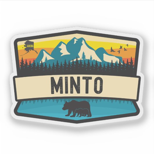 Minto, Alaska Aufkleber (Vorderseite)