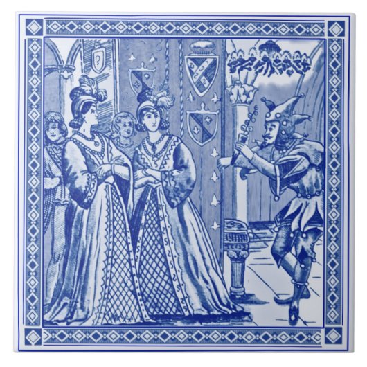 Minton Aschenputtel Serie Reproduction Tile c.1880 Fliese (Vorderseite)