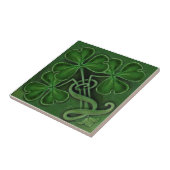 Minton Lucky Green Kleeblatts Fliese (Seite)