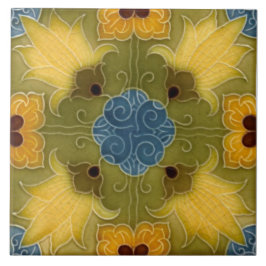 Minton Molded Lilies Majolica Fliese