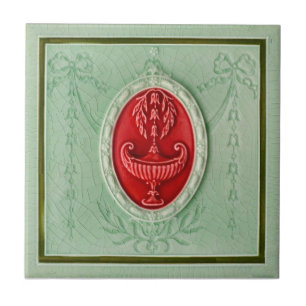 MInton Neoklassisch LtGreen 1890 Imitats Relief Re Fliese