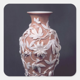 Minton Parian Ware vase, 1894 Quadratischer Aufkleber