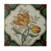 MInton Rembrandt Tulip Hand farbige Print Repro Fliese (Vorderseite)
