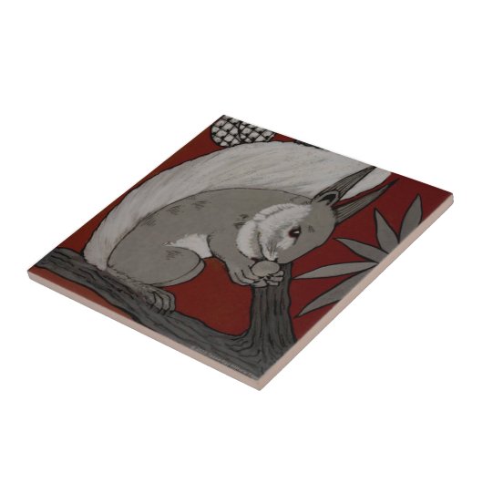 Minton Staffordshire Red Squirrel Fliese (Seite)