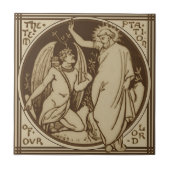 Minton Temptation Christi Repro Antique Sepia Fliese (Vorderseite)