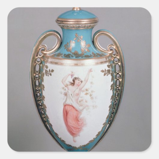 Minton vase, 1862 quadratischer aufkleber (Vorderseite)