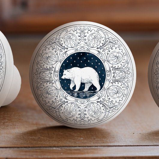 Mintons Grizzly Bear British Royal Blue Victorian Keramikknauf