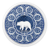 Mintons Grizzly Bear British Royal Blue Victorian Keramikknauf (Vorderseite)