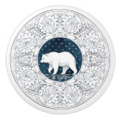 Mintons Grizzly Bear British Royal Blue Victorian Keramikknauf (Vorderseite)