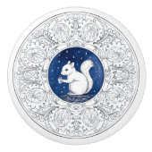 Mintons Squirrel British Royal Blue Victorian Keramikknauf (Vorderseite)