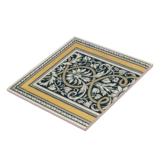 Mintons UK Klassisches Griechisches Blumenmuster Fliese (Seite)