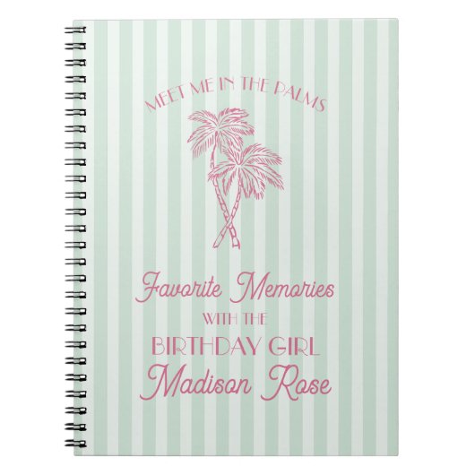 Mintpalm Springs Lieblings-Erinnerungen mit Geburt Notizblock (Vorderseite)