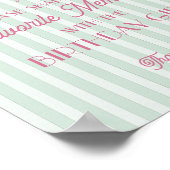 Mintpalm Springs Lieblings-Erinnerungen mit Geburt Poster (Ecke)