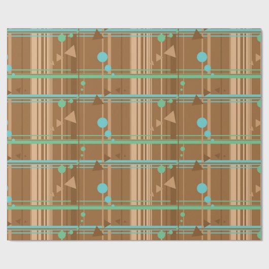 Mintschokoladengeometrie Geschenkpapier (Flach)
