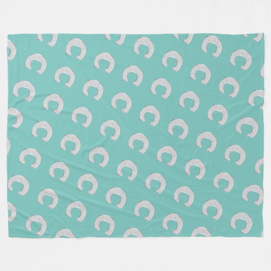 Mintsilberbuchstabe C Fleecedecke (Vorderseite (Horizontal))