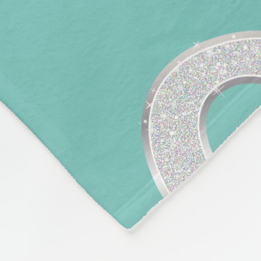 Mintsilberbuchstabe C Fleecedecke (Ecke)