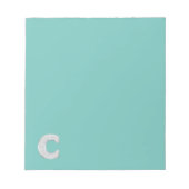 Mintsilberbuchstabe C Notizblock (Vorderseite)