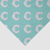 Mintsilberbuchstabe C Seidenpapier (Detail)