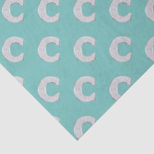 Mintsilberbuchstabe C Seidenpapier (Detail)