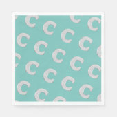 Mintsilberbuchstabe C Serviette (Vorderseite)