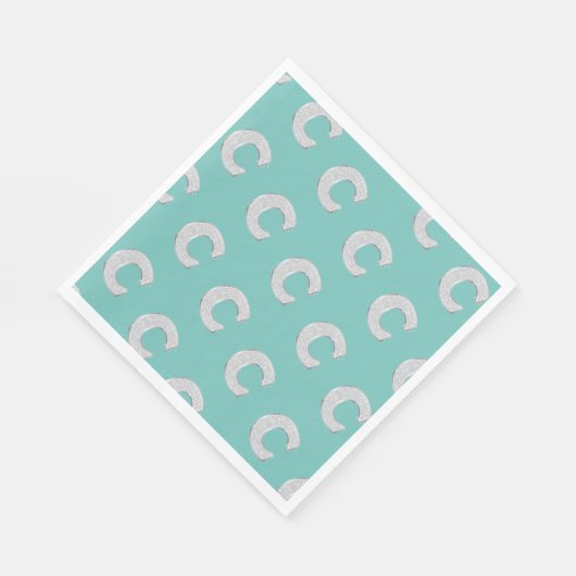 Mintsilberbuchstabe C Serviette (Ecke)