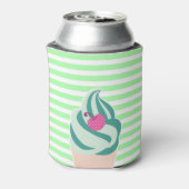 Mintwirbel Eiscreme Personalisiert gestreift Dosenkühler (Kanne Rückseite)