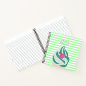 Mintwirbel Eiscreme Striptes Holiday Journal Notizblock (Innenseite)