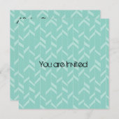 Minty Aqua Abstrakt Baby Dusche Einladung (Vorne/Hinten)