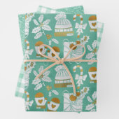 Minty Cosy Holiday Wrapping Paper Sheets Geschenkpapier Set (Beispiel)