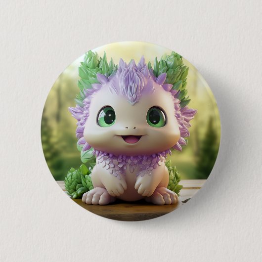 Minty, das charmante Axolotl Button (Vorderseite)