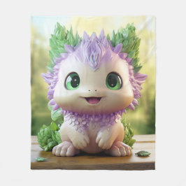 Minty, das charmante Axolotl Fleecedecke