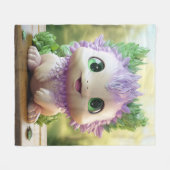 Minty, das charmante Axolotl Fleecedecke (Vorderseite (Horizontal))