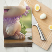 Minty, das charmante Axolotl Geschirrtuch (Viertel Falte)