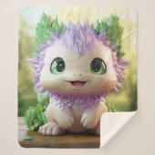 Minty, das charmante Axolotl Sherpadecke (Vorderseite)